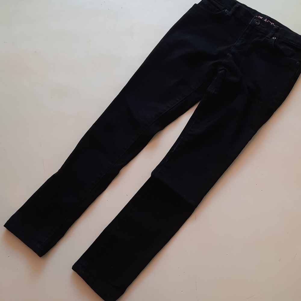 Children's Place size 10 black super skinny adjustable waist jeans